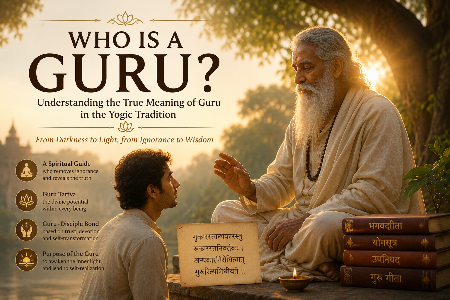 Yoga blog preview image for Who Is a Guru? Understanding the True Meaning of Guru in Yogic Tradition