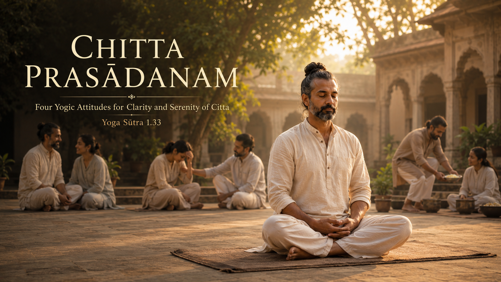 Yoga blog preview image for Chitta Prasādanam: Four Yogic Attitudes for Clarity and Serenity of Citta