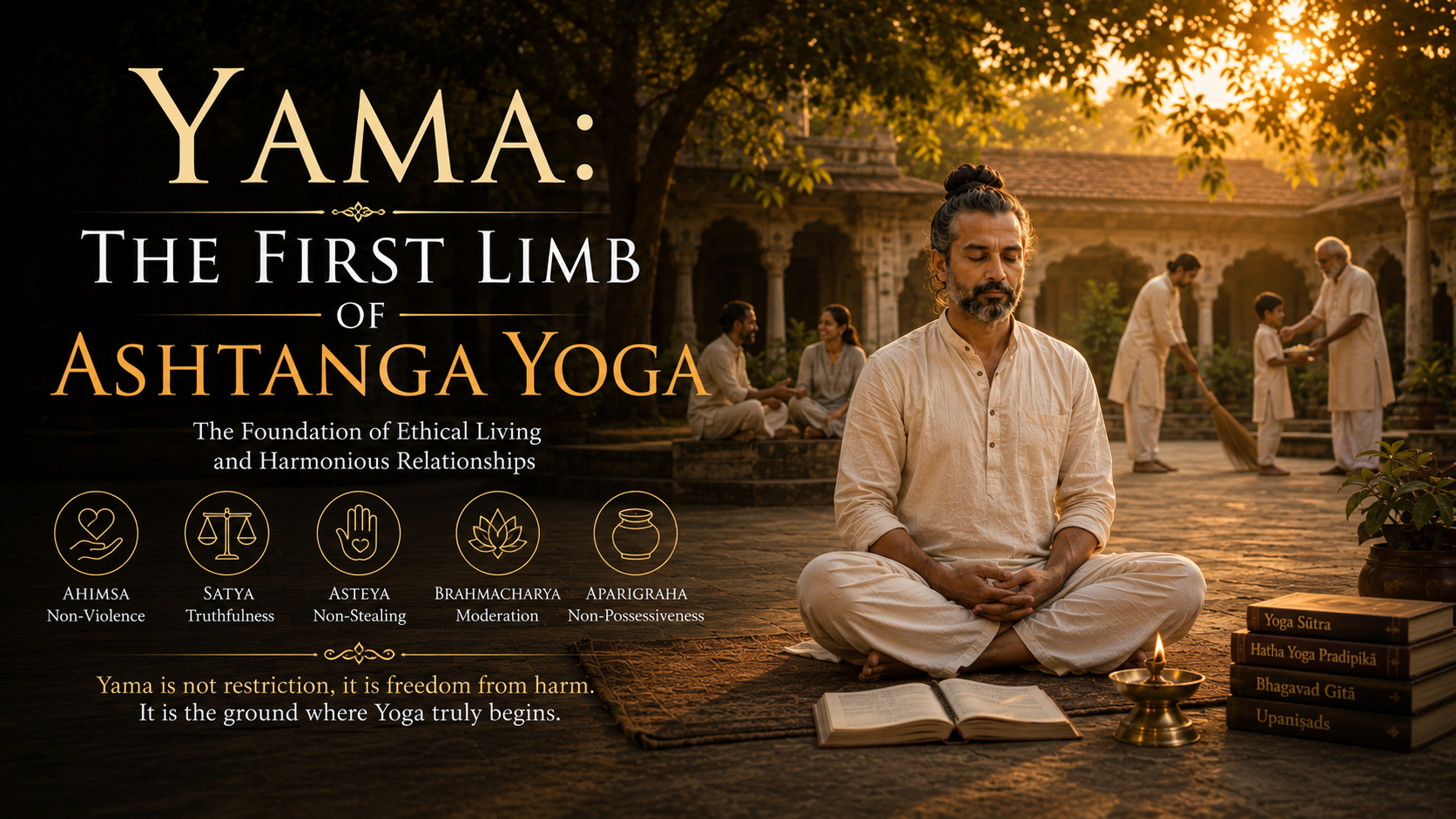 Yoga blog preview image for Yama: The First Limb of Ashtanga Yoga