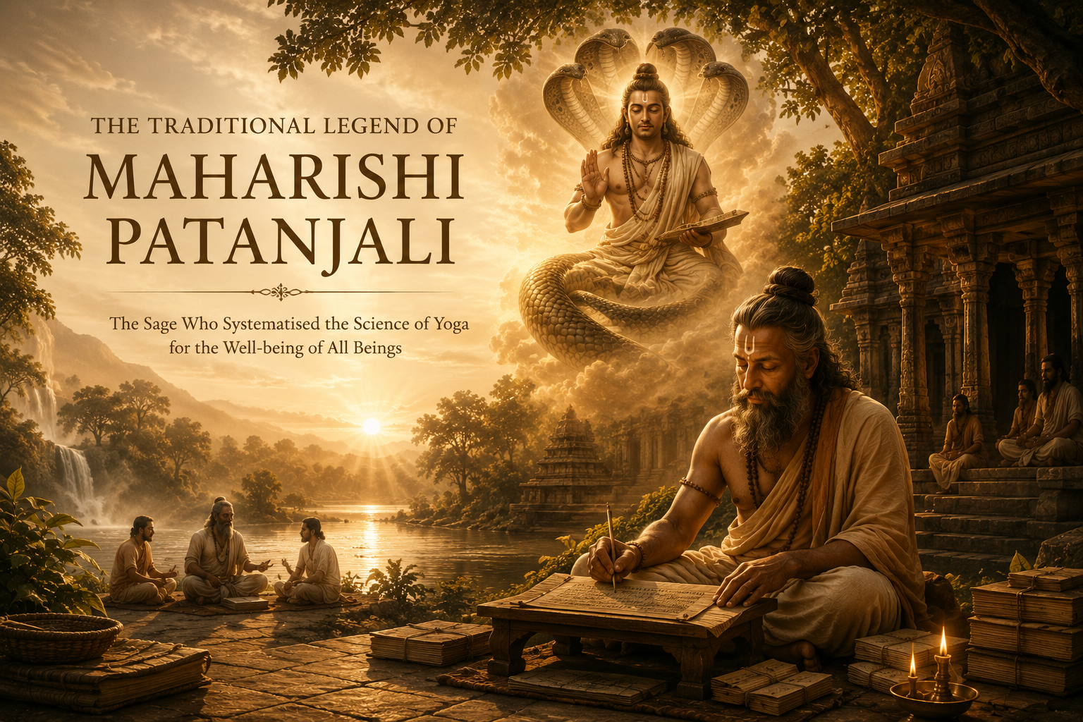 Yoga blog preview image for The Traditional Legend of Maharishi Patanjali