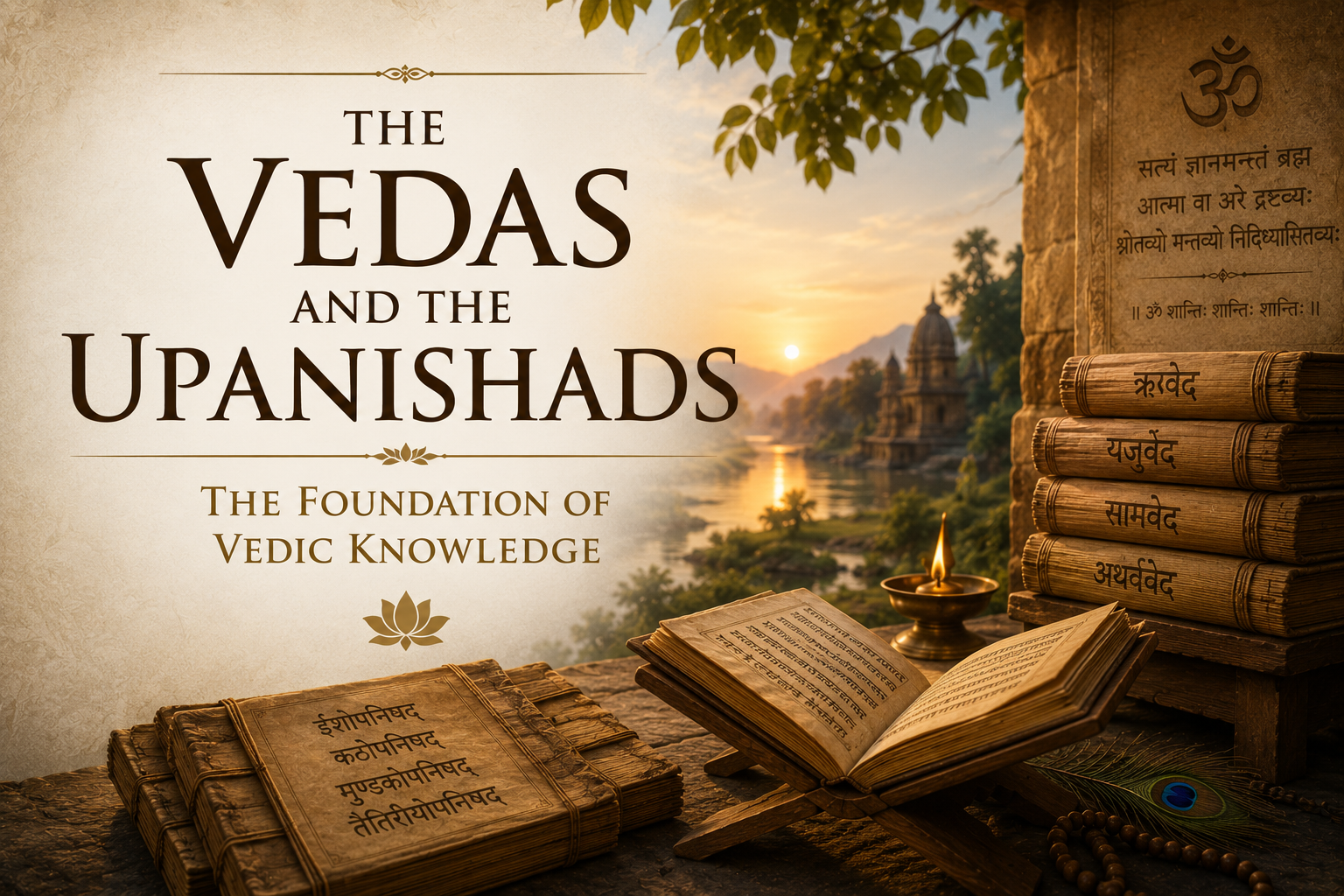 Yoga blog preview image for The Vedas and the Upanishads: The Foundation of Vedic Knowledge
