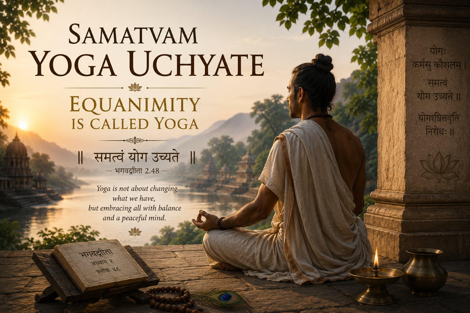 Yoga blog preview image for Samatvam Yoga Uchyate: Equanimity Is Called Yoga (Bhagavad Gita 2.48)