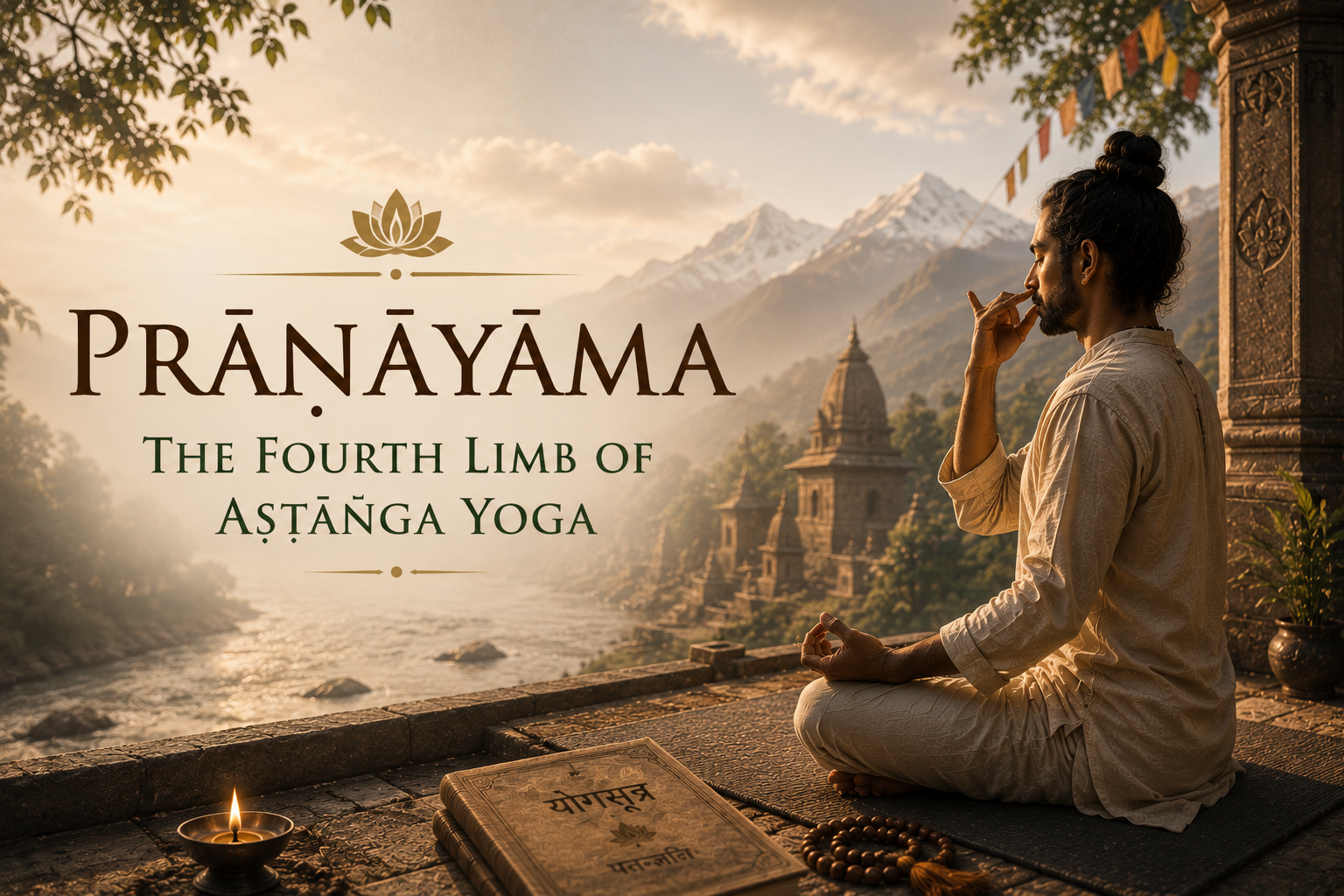 Yoga blog preview image for Prāṇāyāma: The Fourth Limb of Aṣṭāṅga Yoga (Patañjali vs. Haṭha Yoga Techniques)