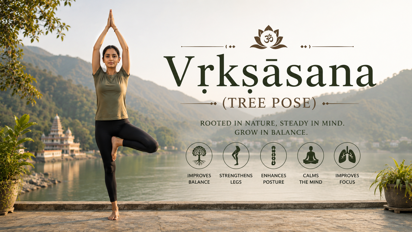 Yoga blog preview image for Vṛkṣāsana (Tree Pose): Complete Anatomy, Alignment & Evidence-Based Guide