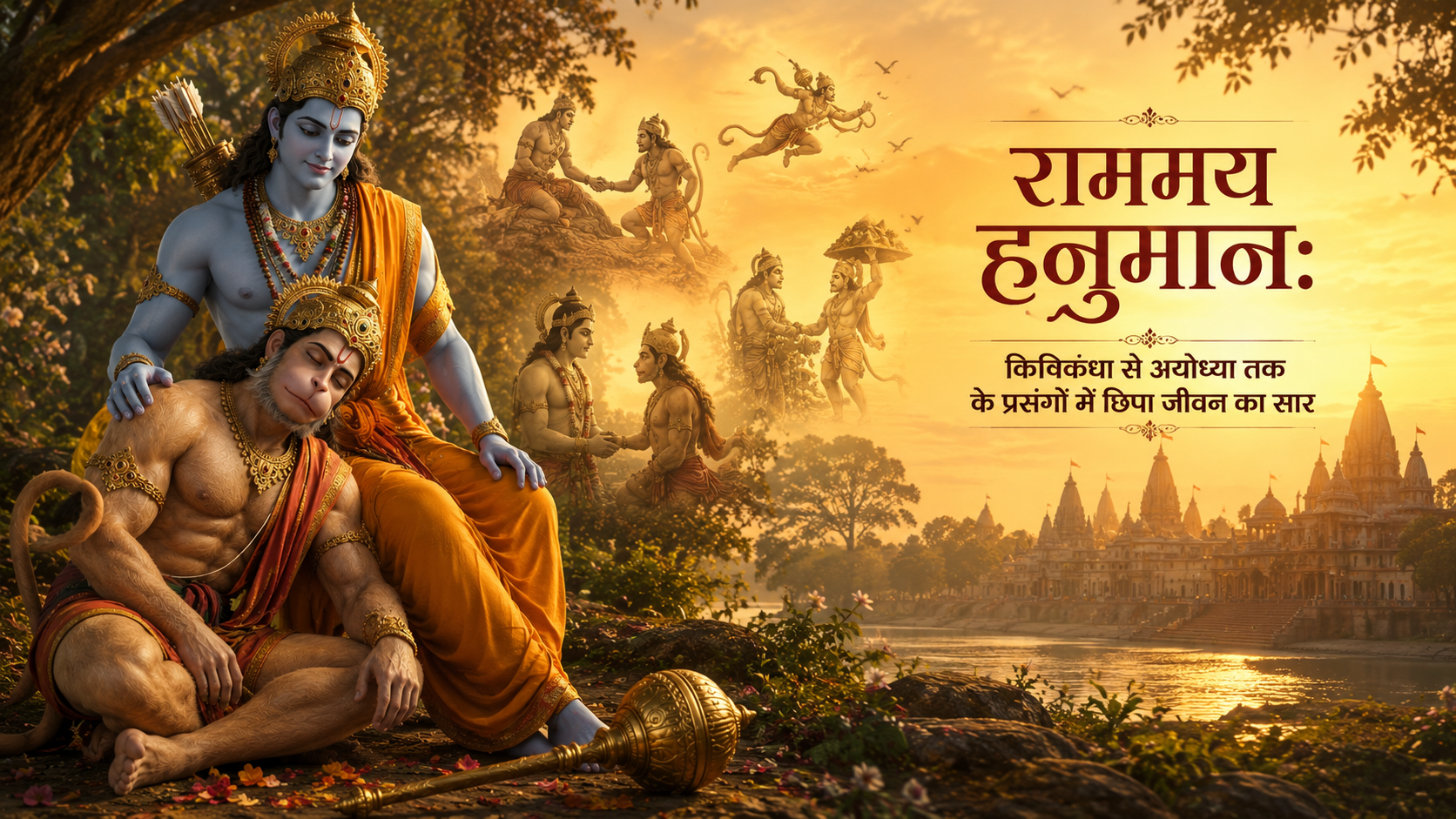 Yoga blog preview image for राममय हनुमान: किष्किंधा से अयोध्या तक के प्रसंगों में छिपा जीवन का सार