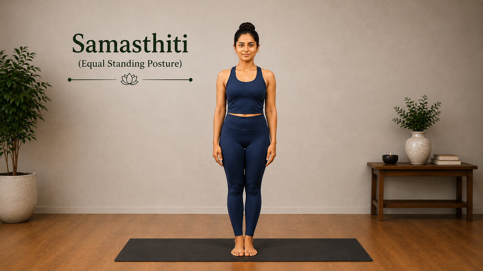 Yoga blog preview image for Samasthitiḥ (Equal Standing Posture): Classical Sources, Anatomy, Alignment & Evidence-Based Guide