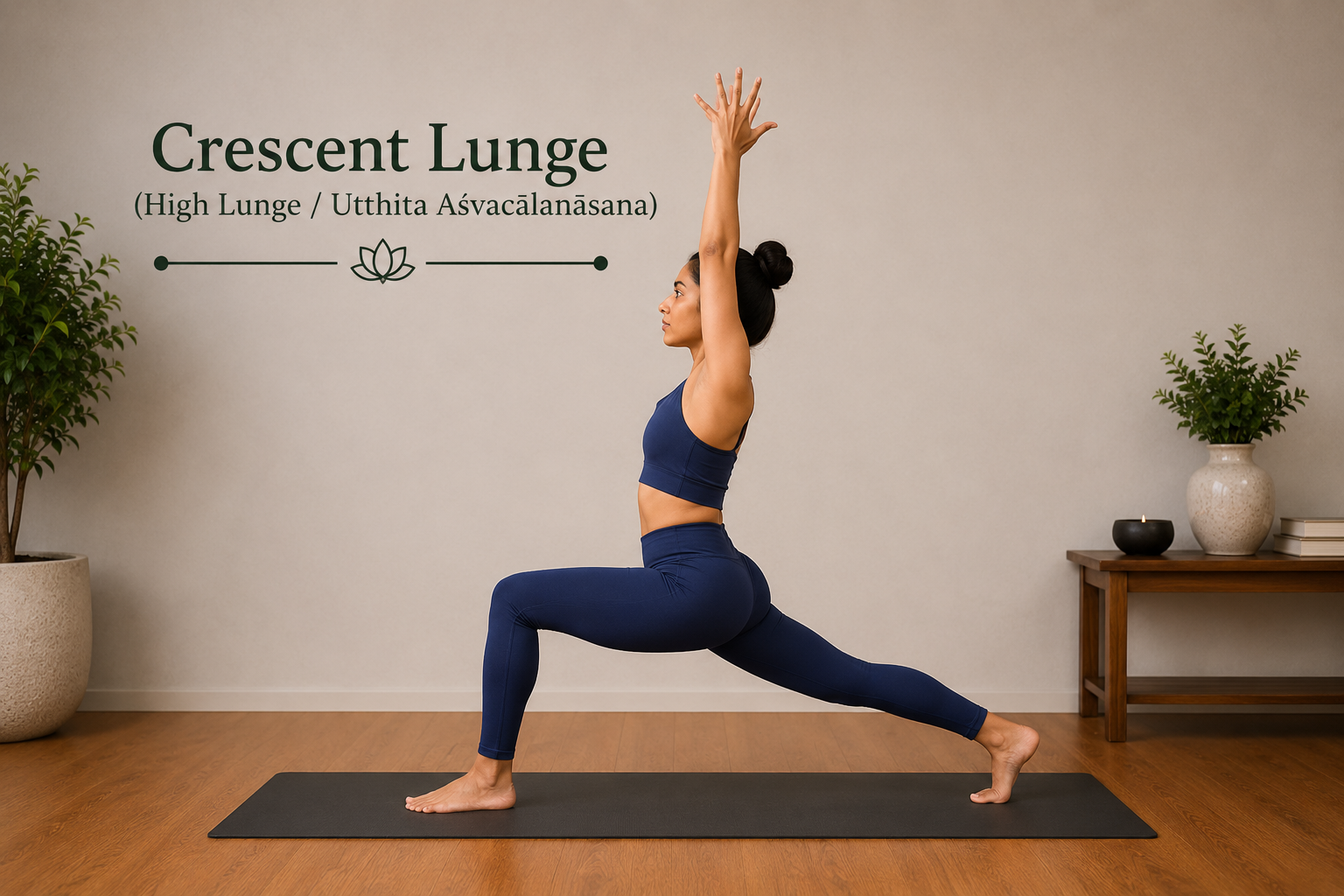 Yoga blog preview image for Crescent Lunge (High Lunge / Utthita Aśvacālanāsana): Classical Sources, Anatomy, Alignment & Evidence-Based Guide