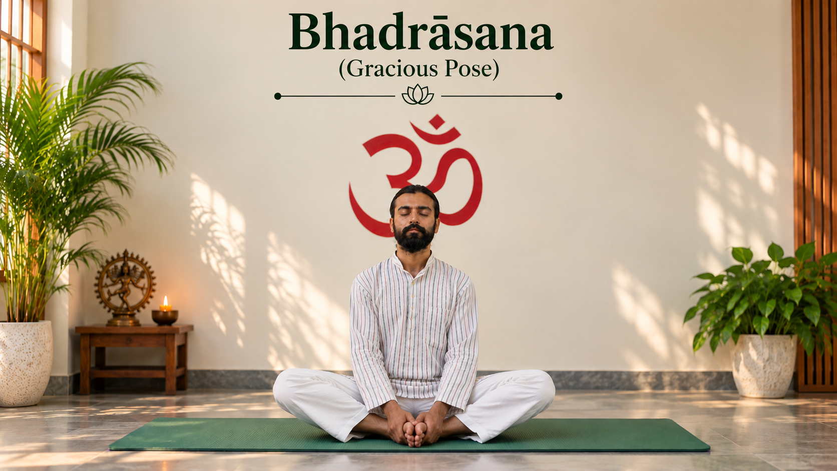 Yoga blog preview image for Bhadrāsana (Gracious Pose): The Complete Reference Guide