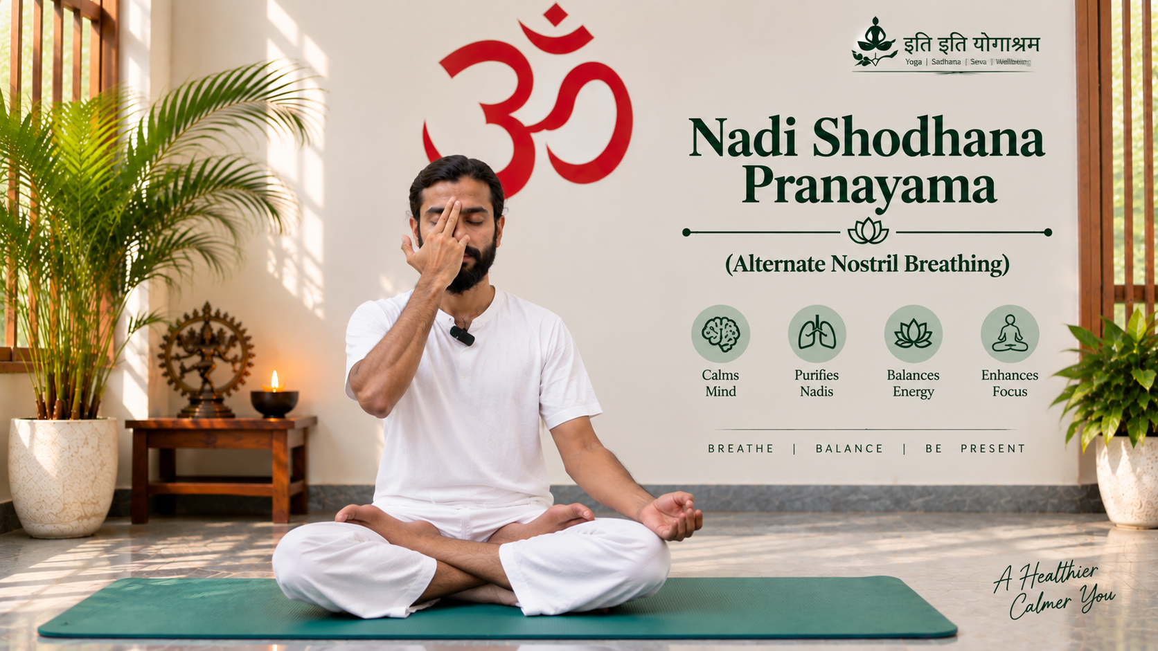 Yoga blog preview image for Nadi Shodhana Pranayama (Alternate Nostril Breathing): Complete Anatomy, Vagal Nerve Physiology & Evidence-Based Guide